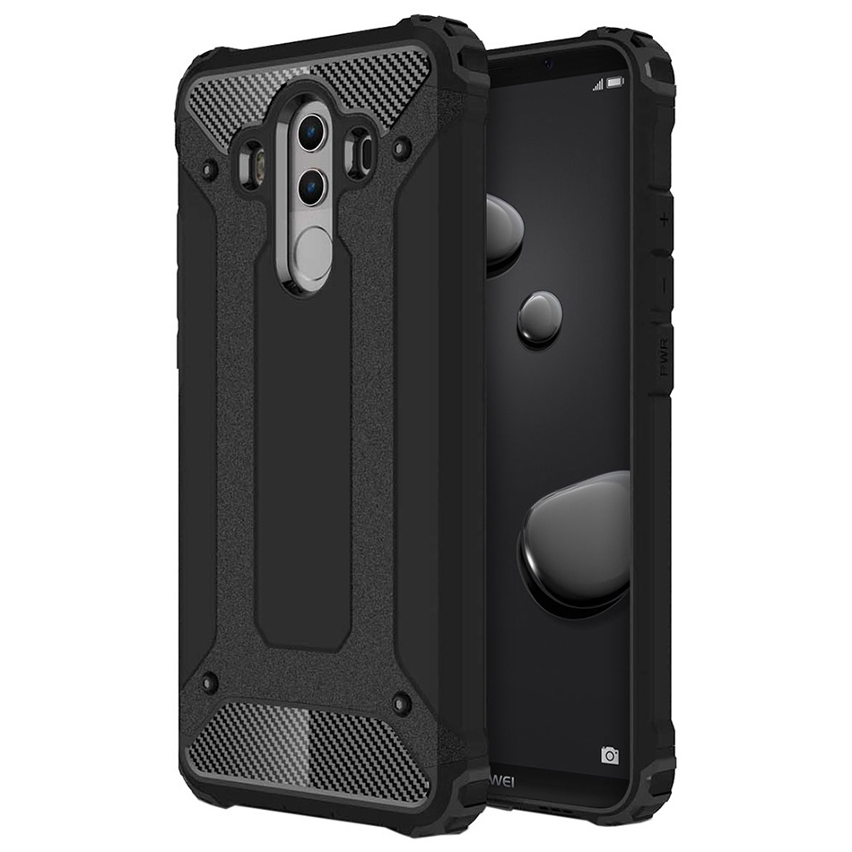 Black Military Defender Shockproof Case Huawei Mate 10 Pro